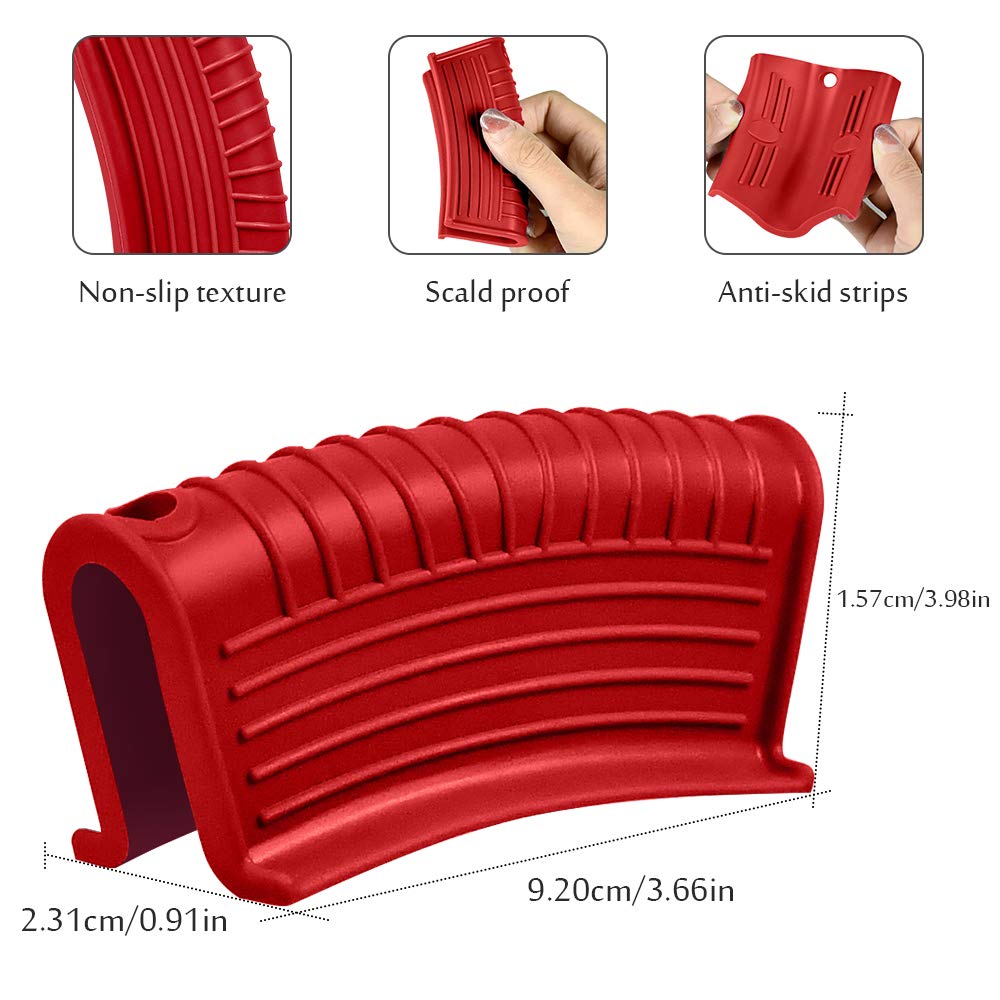 Silicone Assist Handle Holder, Hot Skillet Handle Covers Pot Grip Handle Sleeve Cast Iron Skillets Non-Slip Heat Resistant Pan G